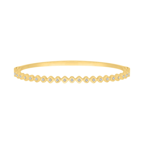 Bangle met steentjes minimalistisch goudkleurig