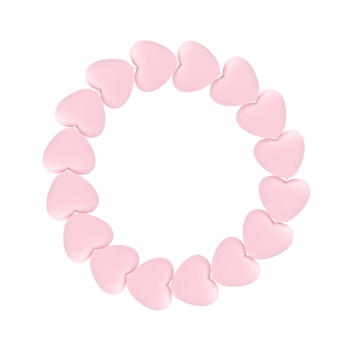 Hartjesarmband roze