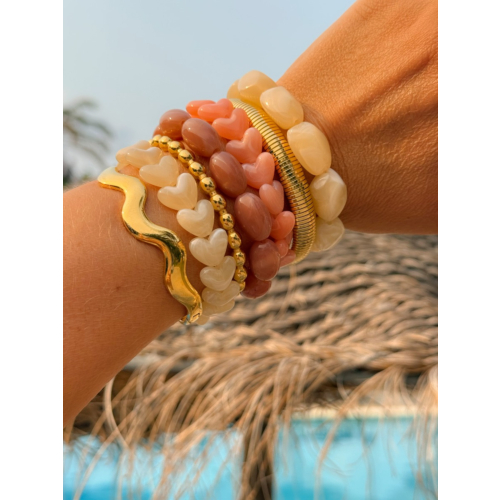 Bangle wave goudkleurig