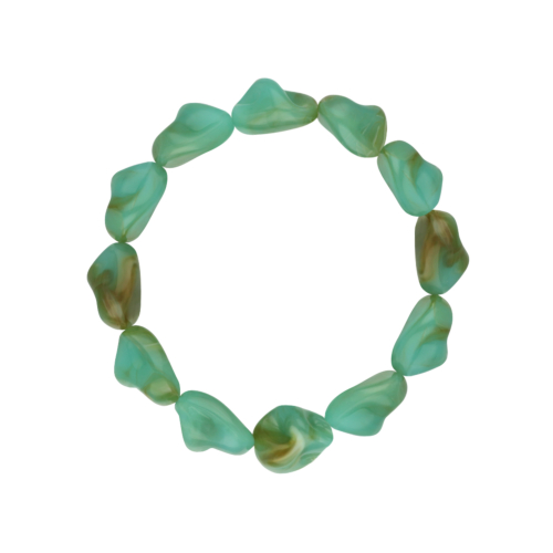 Kralenarmband organic blauw