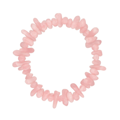 Kralenarmband steentjes mix roze