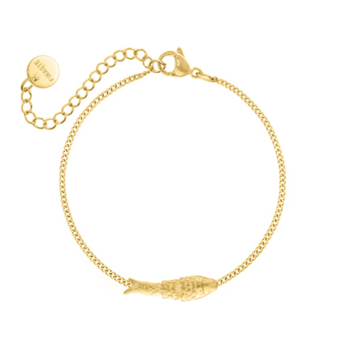 Vis armband goud