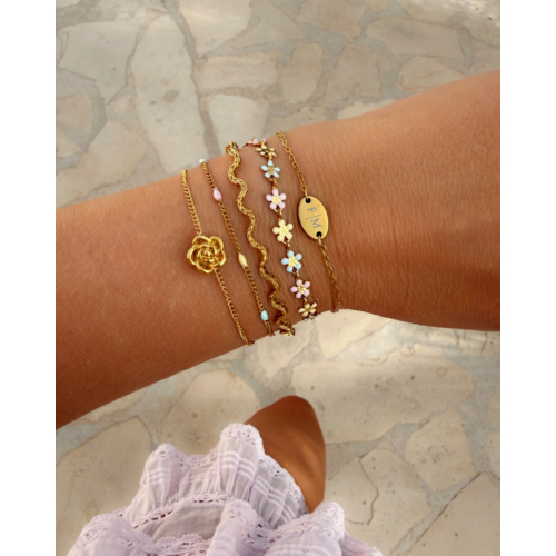 Armband wave kleur goud