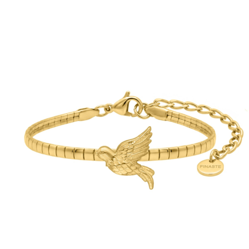 Vogel armband goudkleurig