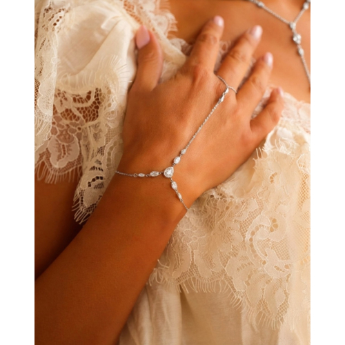 Hand chain luxe steentjes