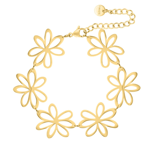 Bloom armband goud