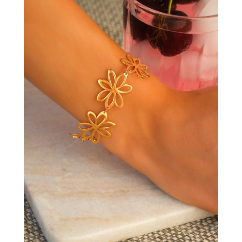 Bloom armband goudkleurig