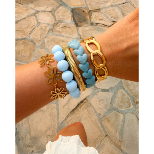 Kralen armband blauw