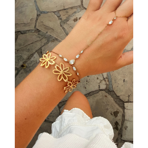 Bloom armband goudkleurig