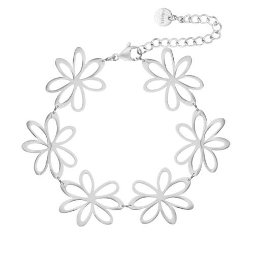 Bloom armband zilver