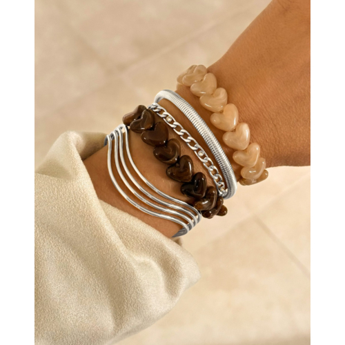 Chain armband met steentjes