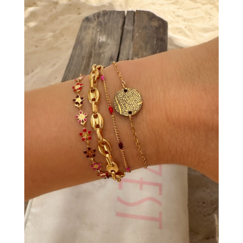 Armband met chunky chains goudkleurig