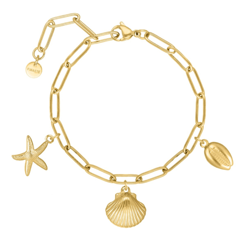 Bedelarmband zee bedels goudkleurig