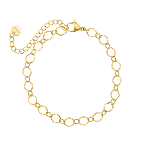 Chain armband trendy goudkleurig