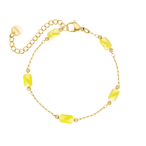 armband met gele kraaltjes