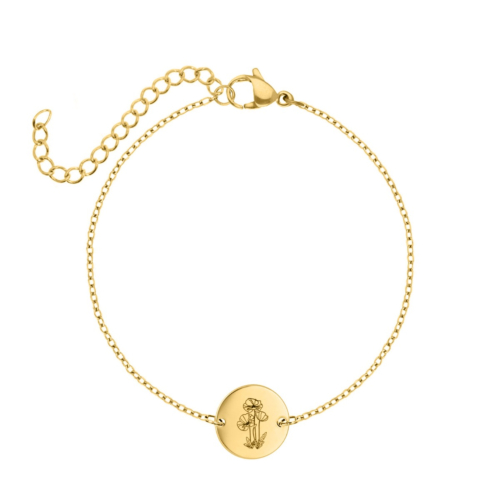 Geboortebloem armband goudkleurig