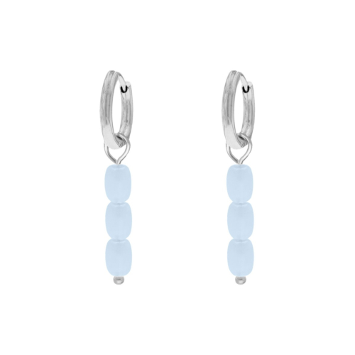 Oorbellen met steentjes blauw