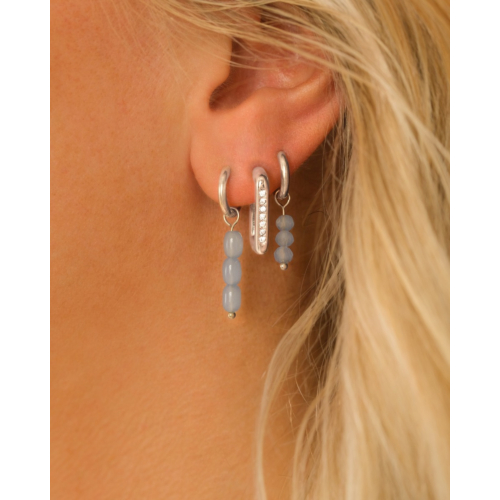 Oorbellen met steentjes blauw