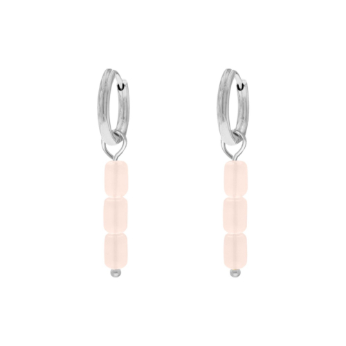 Oorbellen met steentjes roze