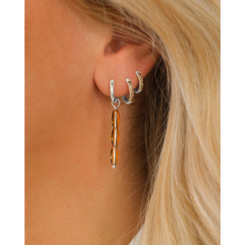 Oorbellen bruine kralen