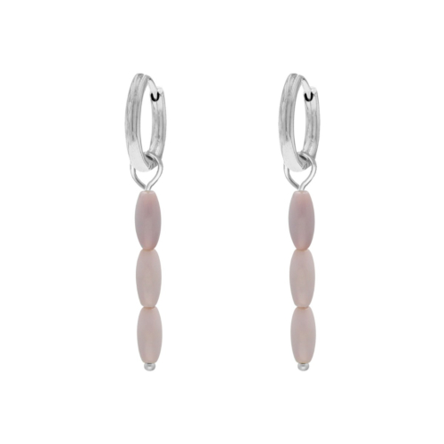 Oorbellen paarse kralen