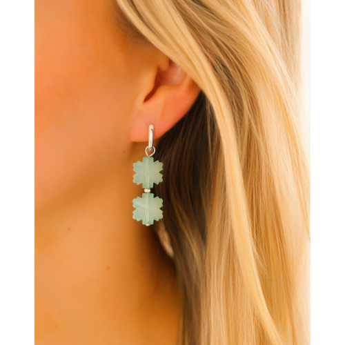 Oorringetjes mintgroene hangers