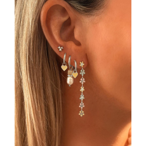 Gouden earparty met gele details