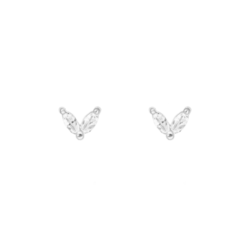 Stud oorbellen sparkle flower goudkleurig