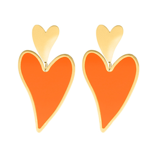 Koningsdag oorbellen goudkleurig