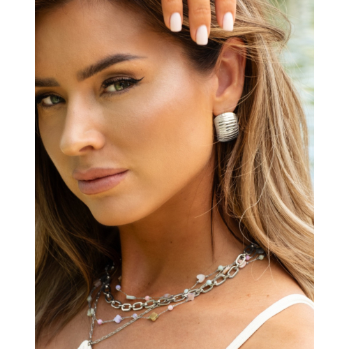 Oorbellen chunky striped
