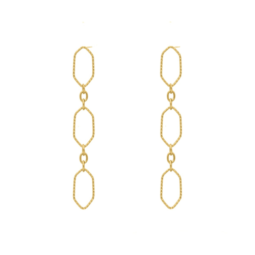 Statement ketting oorbellen goudkleurig
