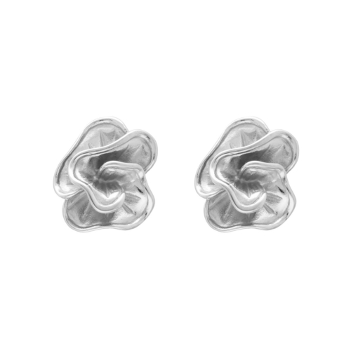 Statement stud bloem oorbellen