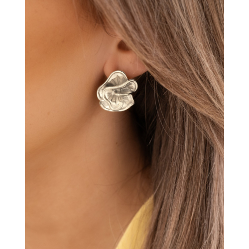 Statement stud oorbellen bloem