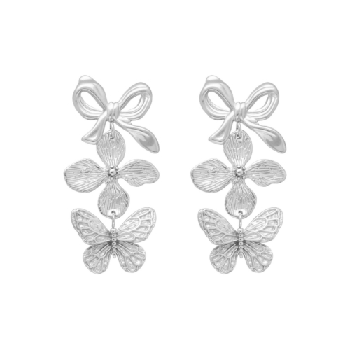 Triple charm earrings