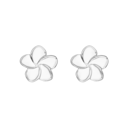 Bloem oorbellen wit