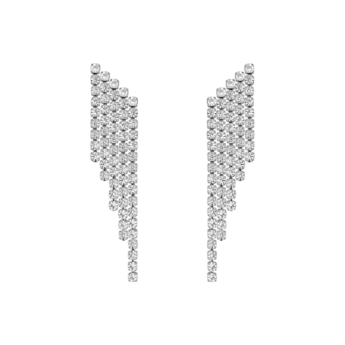 Zilveren festive oorbellen