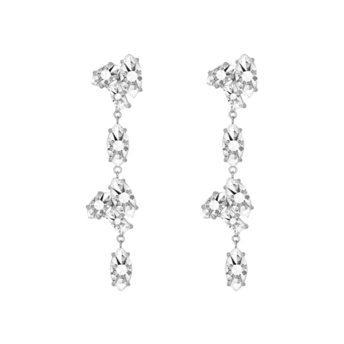 Lange oorbellen met steentjes