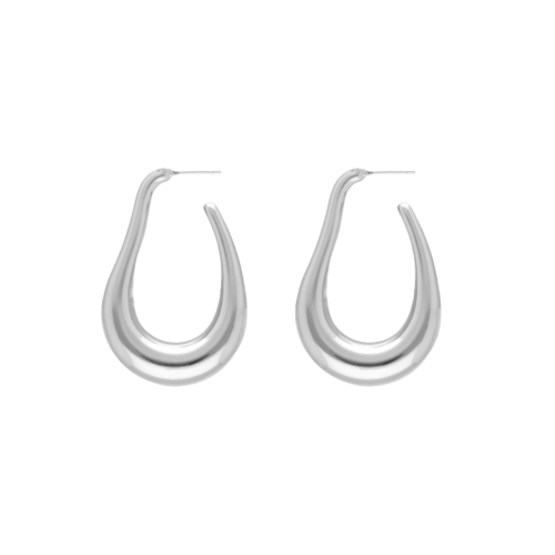 Oorringen druppel zilver