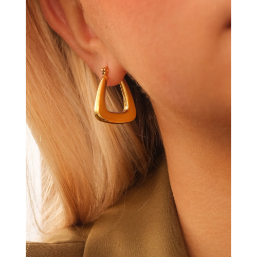 Bold organic hoops goudkleurig