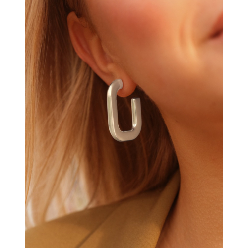 Open oorringen rechthoekig