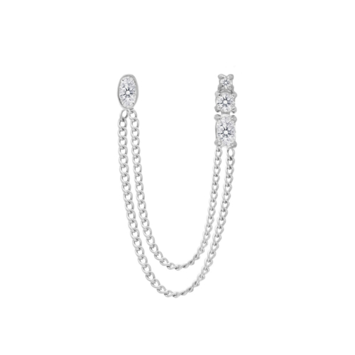 Ketting oorbel met steentjes
