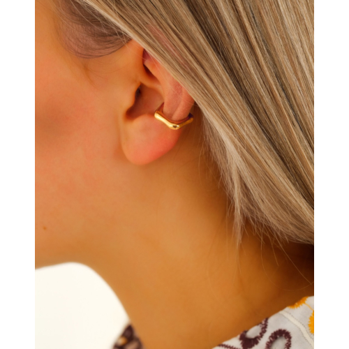 Organic ear cuff goudkleurig