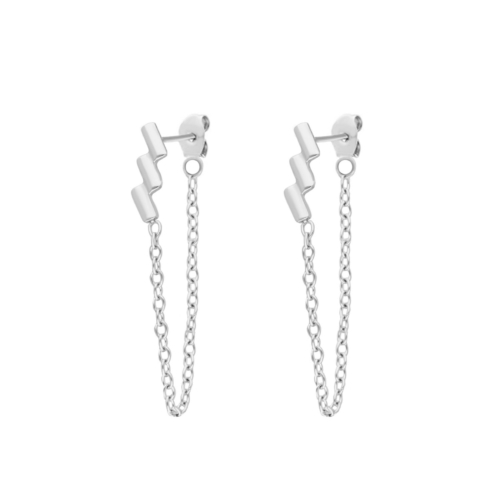 Ketting oorbellen zigzag