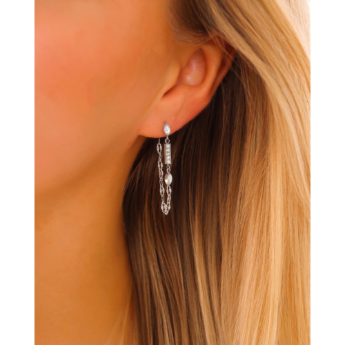 Ketting oorbel luxe steentjes 