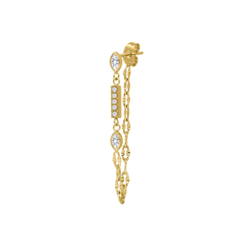 Ketting oorbel luxe steentjes goudkleurig