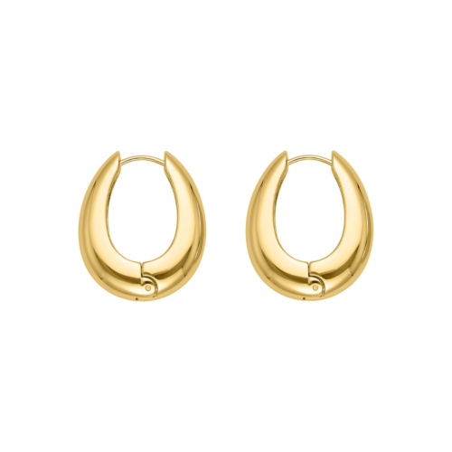 Chunky oorringen teardrop goudkleurig