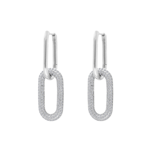 Dubbele oorringen met steentjes