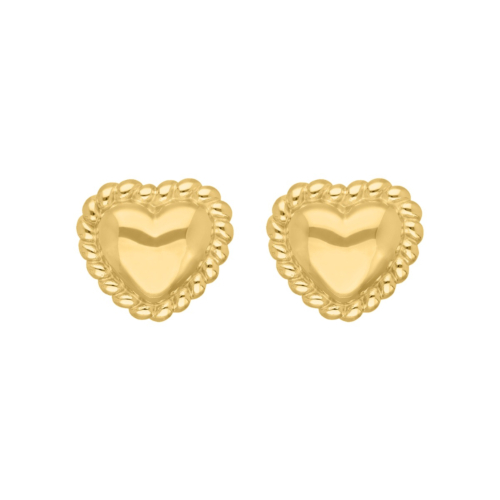 Statement stud oorbellen hartje goudkleurig