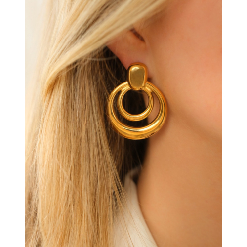 Ronde oorbellen goudkleurig