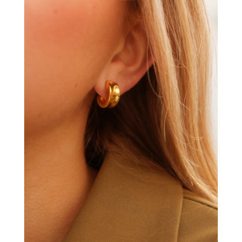 Chunky hoops rond goudkleurig